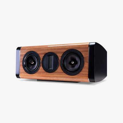 Wharfedale Aura C — finisaj Walnut, vedere din unghi