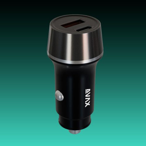 Încărcător auto AVAX CC304B CARLY 38W USB-C (PD3.0)+USB-A (QC), negru