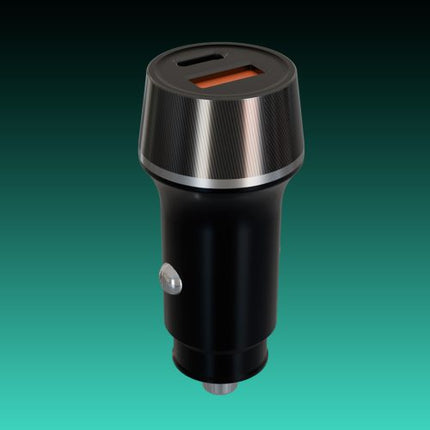Încărcător auto AVAX CC304B CARLY 38W USB-C (PD3.0)+USB-A (QC), negru