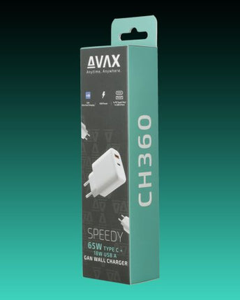 Incarcator AVAX CH360, SPEEDY 65W GaN USB A (QC)