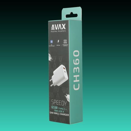 Incarcator AVAX CH360, SPEEDY 65W GaN USB A (QC)