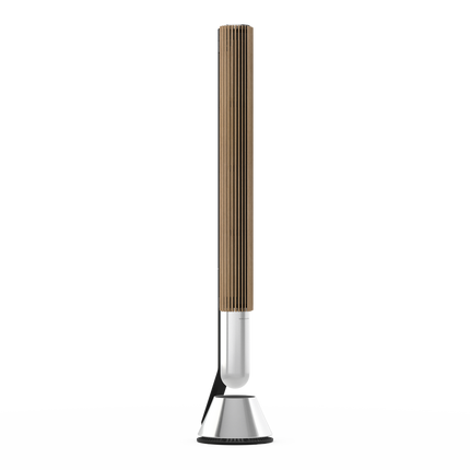 Beolab 28 în Light Oak cu Natural Aluminium, pe stativ