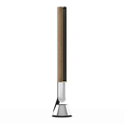 Beolab 28 în Light Oak cu Natural Aluminium, pe stativ