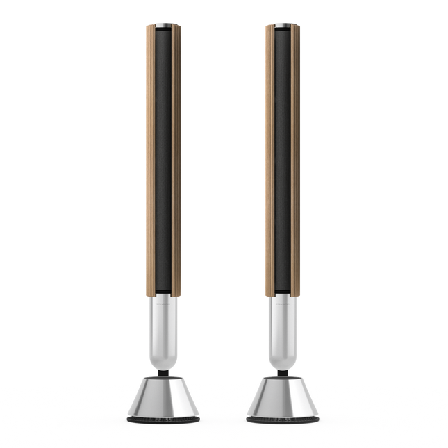 Beolab 28 în Light Oak cu Natural Aluminium, pe stativ