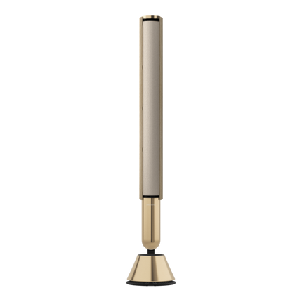 Beolab 28 în Light Oak cu Gold Tone, pe stativ