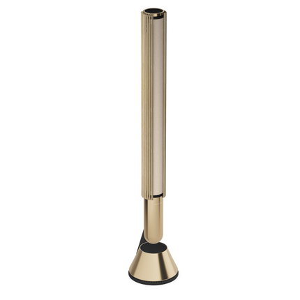 Beolab 28 în Light Oak cu Gold Tone, pe stativ
