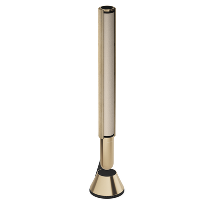 Beolab 28 în Light Oak cu Gold Tone, pe stativ