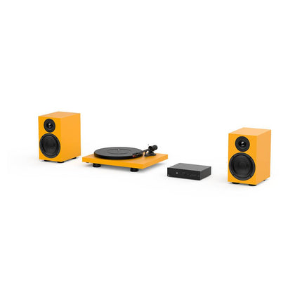 Pachet Pro-Ject Colourful Audio System - boxe, pick-up, amplificator cu streaming