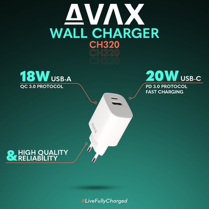 Incarcator AVAX CH320 USB Tip C, 20W