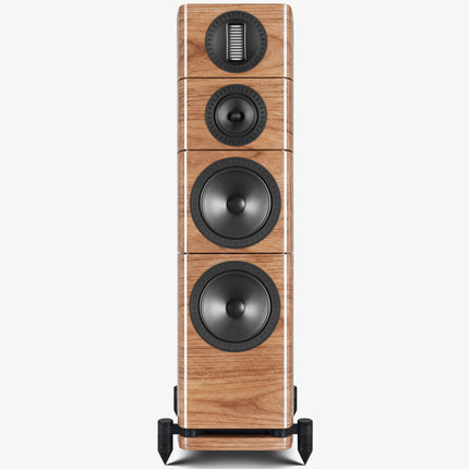Wharfedale Elysian 4R — finisaj Walnut High Gloss, unghi lateral