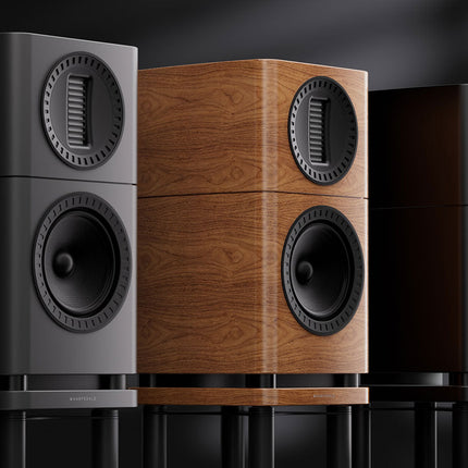 Wharfedale Elysian 1R — detaliu difuzoare, cele 3 finisaje