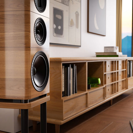 Wharfedale Elysian 2R — detaliu unitate de bas, finisaj Grey