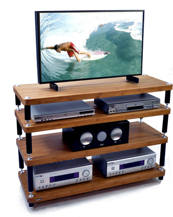 TV Stand Atacama Evoque Eco 110-40 Dark Bamboo, 4 rafturi