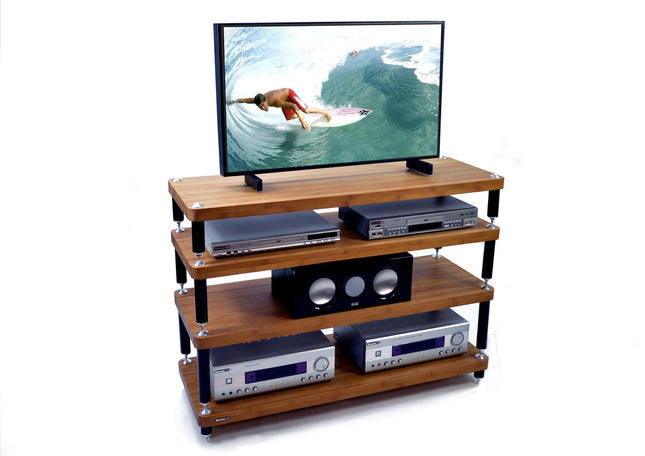 TV Stand Atacama Evoque Eco 110-40 Dark Bamboo, 4 rafturi