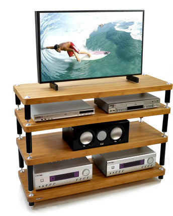 TV Stand Atacama Evoque Eco 110-40 Natural Bamboo, 4 rafturi