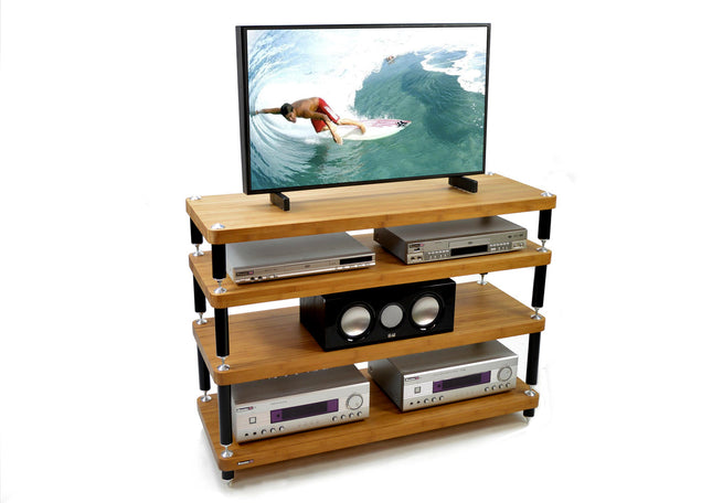 TV Stand Atacama Evoque Eco 110-40 Natural Bamboo, 4 rafturi