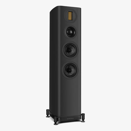 Wharfedale EVO 5.3 — finisaj Black, unghi 3/4