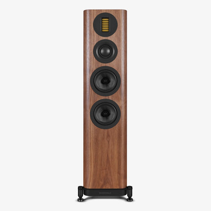 Wharfedale EVO 5.3 — finisaj Walnut, unghi lateral