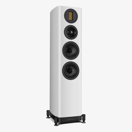 Wharfedale EVO 5.3 — finisaj White, unghi 3/4