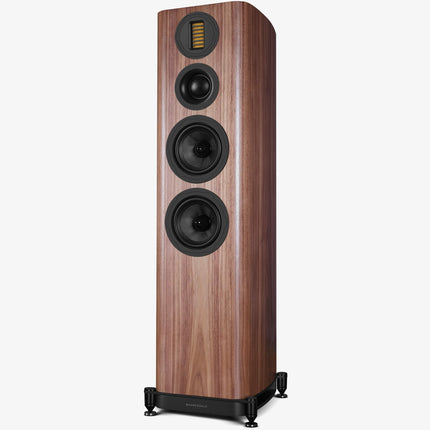 Wharfedale EVO 5.4 — finisaj Walnut, vedere din unghi