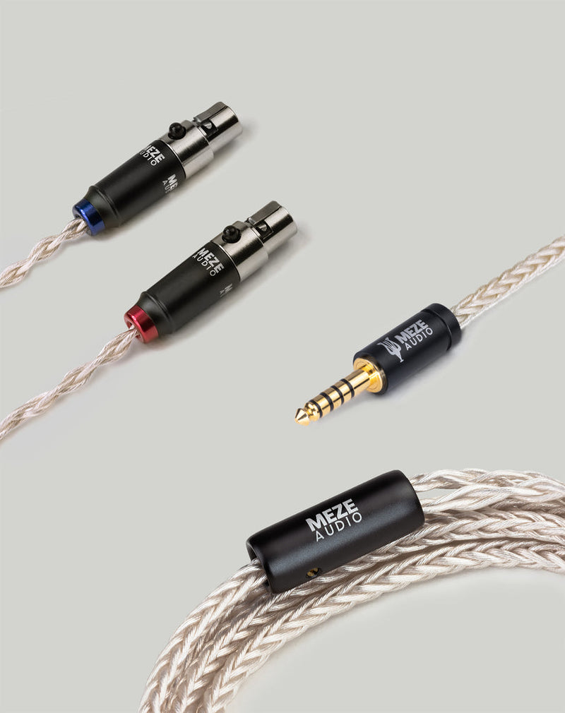 Cablu Meze Audio MINI XLR PREMIUM Silver-Plated Pcuhd (upgrade pentru ELITE si EMPYREAN) MiniXLR to 4.4 mm balanced - 1.3 m