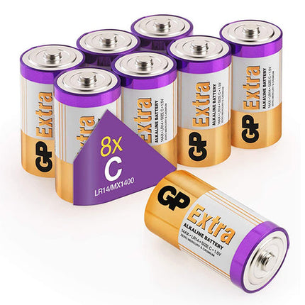 Baterii GP Extra Alkaline C (LR14), 1.5V, 8 pcs