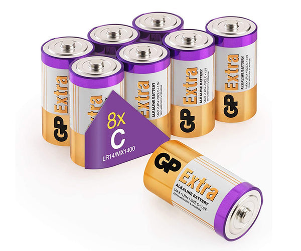 Baterii GP Extra Alkaline C (LR14), 1.5V, 8 pcs