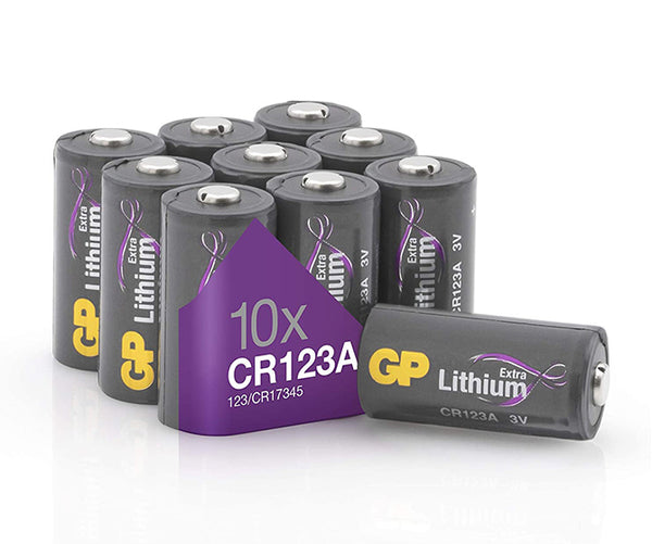 Baterii GP Extra Lithium CR123A, 3V, 10pcs