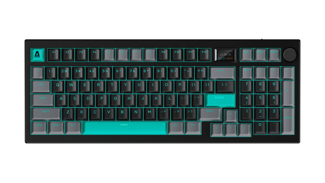 Tastatura gaming mecanica AVAX GM03 PRO wireless, GASKET, RGB, 98%, Switch-uri Gateron, Display TFT