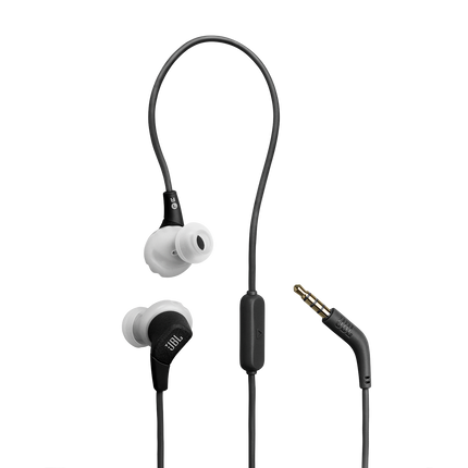 Căști sport in-ear cu fir JBL Endurance Run 3, negru cu gri, vedere de ansamblu