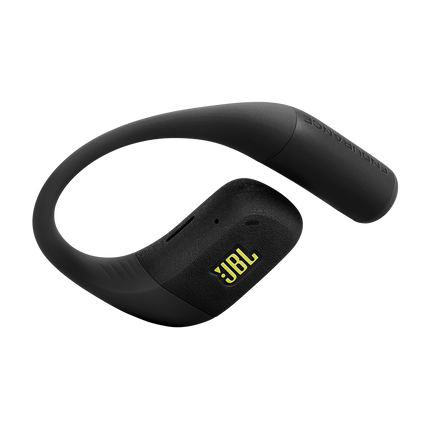 Căști sport open-ear True Wireless JBL Endurance Zone, negru cu lime, o cască, detaliu