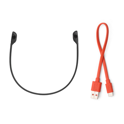 Căști open-ear True Wireless JBL Soundgear Sense, negru, colierul și cablul USB-C din cutie