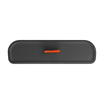 Partea de sus a acumulatorului JBL Battery 400, cu lamela portocalie