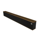 Klipsch Heritage Theater Bar in American Walnut, vazut in perspectiva de la un capat
