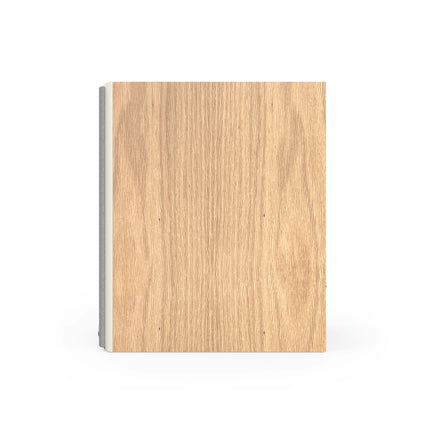 Pereche Klipsch The Nines II in finisaj Oak, vazute din lateral, cu grile