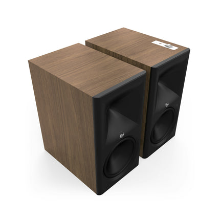 Pereche Klipsch The Nines II in finisaj Walnut, in unghi din stanga, fara grile