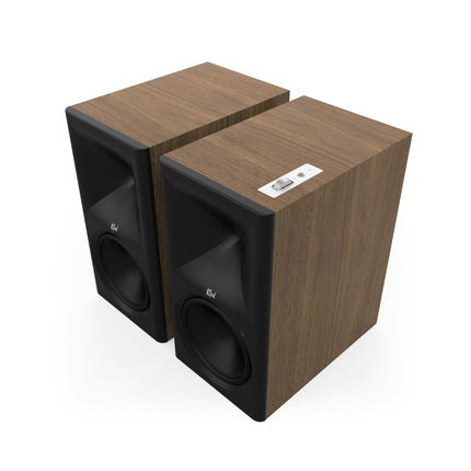 Pereche Klipsch The Nines II in finisaj Walnut, in unghi din dreapta, fara grile