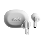 Produsul Căști true wireless Sudio N3 Pro, culoarea alb crom, pe fundal uniform