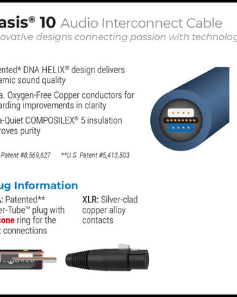 Wireworld Oasis 10 Interconect, 2 RCA - 2 RCA, cu fir de împământare