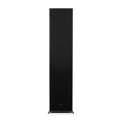 Boxa Klipsch R-820F neagra vazuta din fata, cu grila magnetica montata