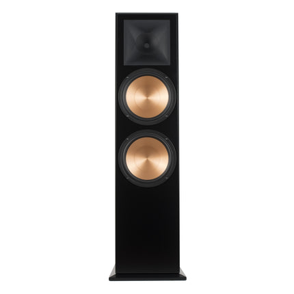 Boxa Klipsch RF-7 III vazuta din fata, cu hornul Tractrix si cele doua woofere Cerametallic
