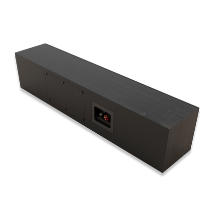 Vedere din spate a boxei Klipsch RP-404C II in Ebony, cu incinta inchisa si o singura pereche de borne