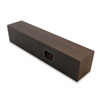 Vedere din spate a boxei Klipsch RP-404C II in Walnut, cu incinta inchisa