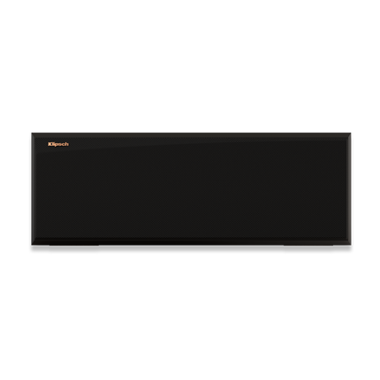 Klipsch RP-500C II in Ebony, vedere frontala cu grila montata