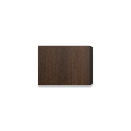 Vedere laterala a Klipsch RP-500C II in Walnut, care arata adancimea incintei