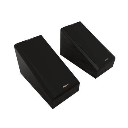 Pereche Klipsch RP-500SA II in finisaj negru, cu grilele montate
