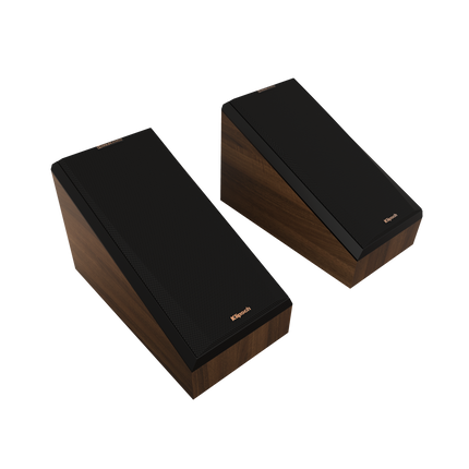 Pereche Klipsch RP-500SA II in finisaj nuc, cu grilele montate