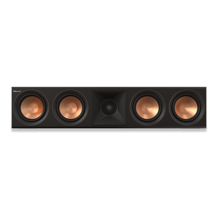 Vedere frontala a Klipsch RP-504C II, cu cele patru woofere si tweeterul central