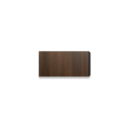 Detaliu al finisajului Walnut si al muchiei incintei