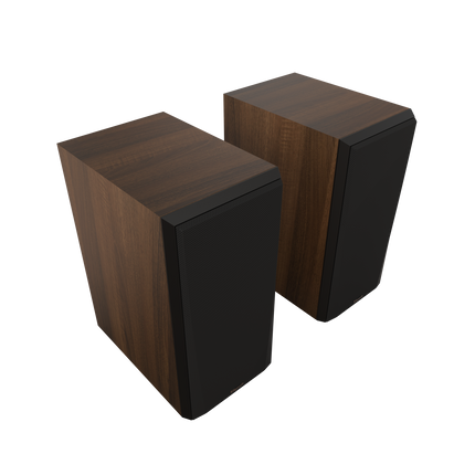 Perechea Klipsch RP-600M II in finisaj Walnut cu grilele magnetice montate